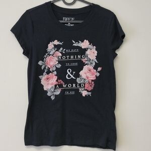 FREEZE We Have Nothing to Lose and a World to See Short Sleeve T-shirt Black XL